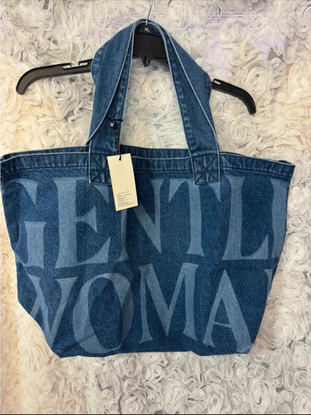Gentle Woman Blue Denim Tote Bag